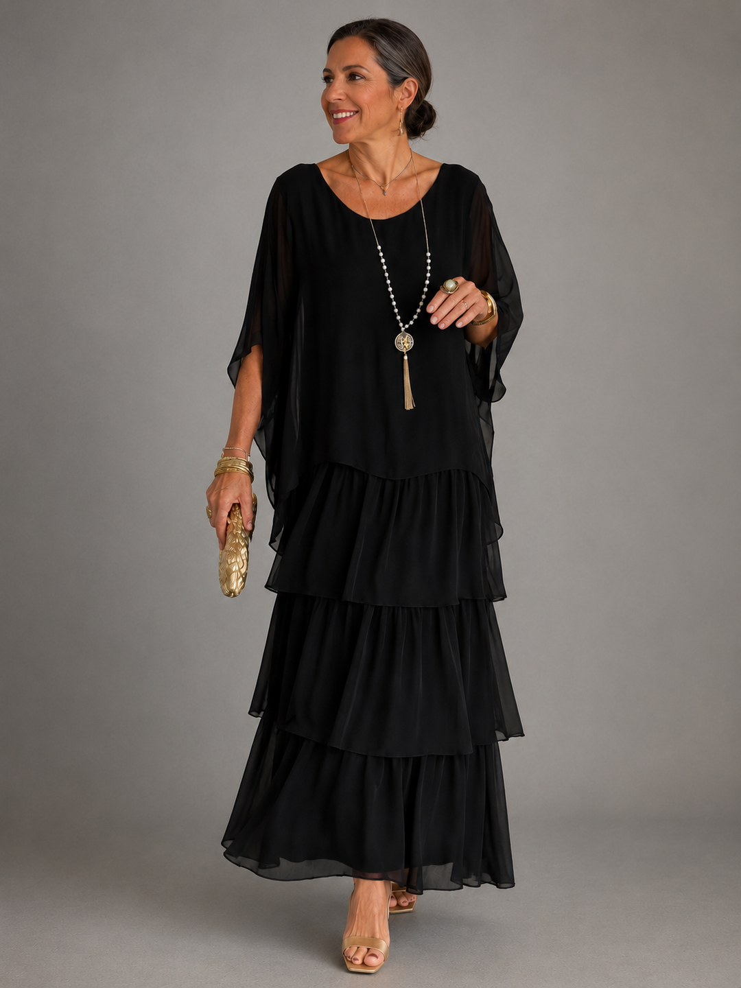 Anna - Elegancka, Swobodna Sukienka Maxi