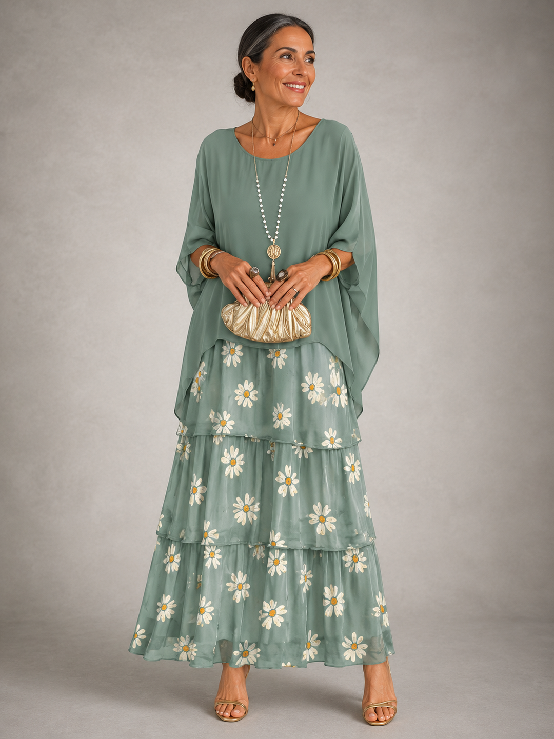 Anna - Elegancka, Swobodna Sukienka Maxi