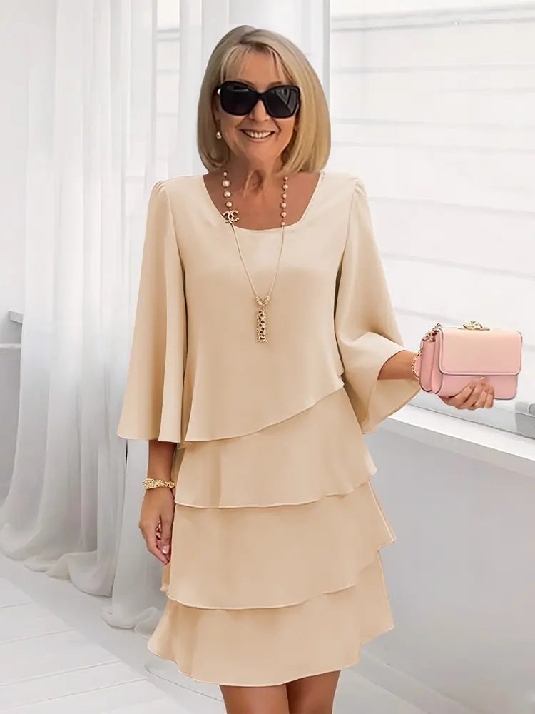 Wiesława - Elegancka Sukienka z Falbankami