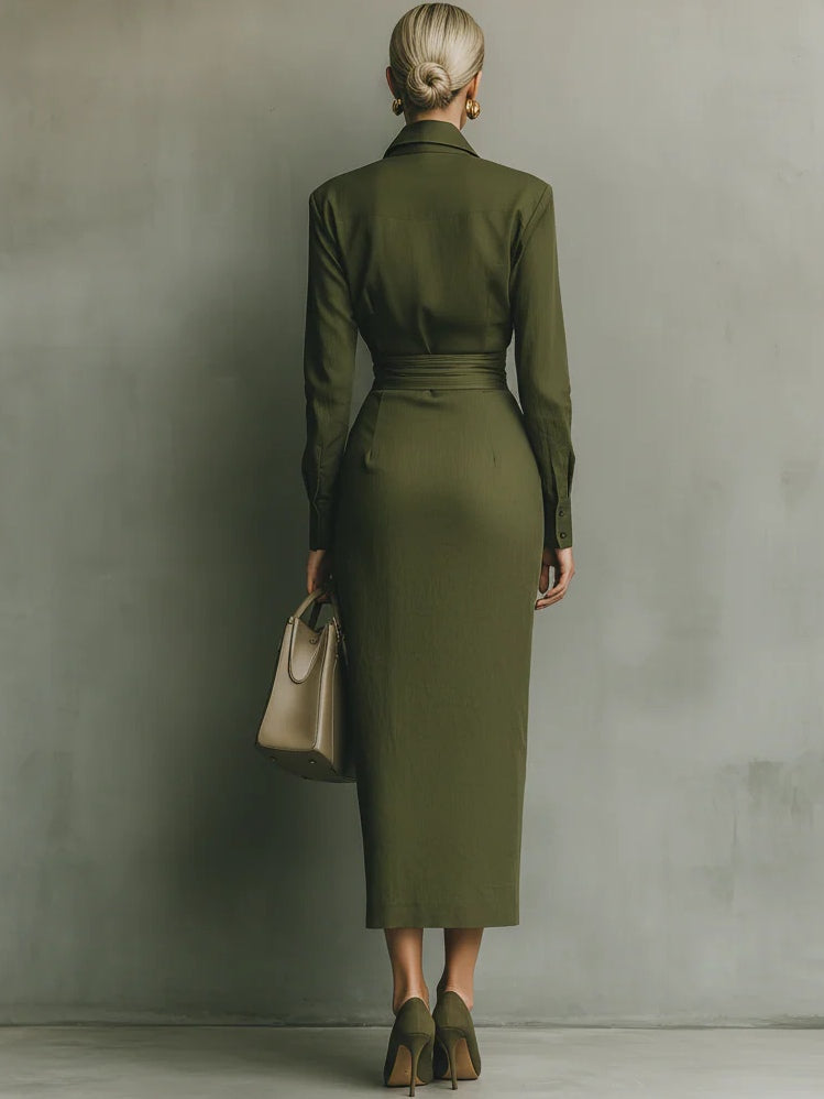 Aneta - Elegancka Dopasowana Sukienka Maxi