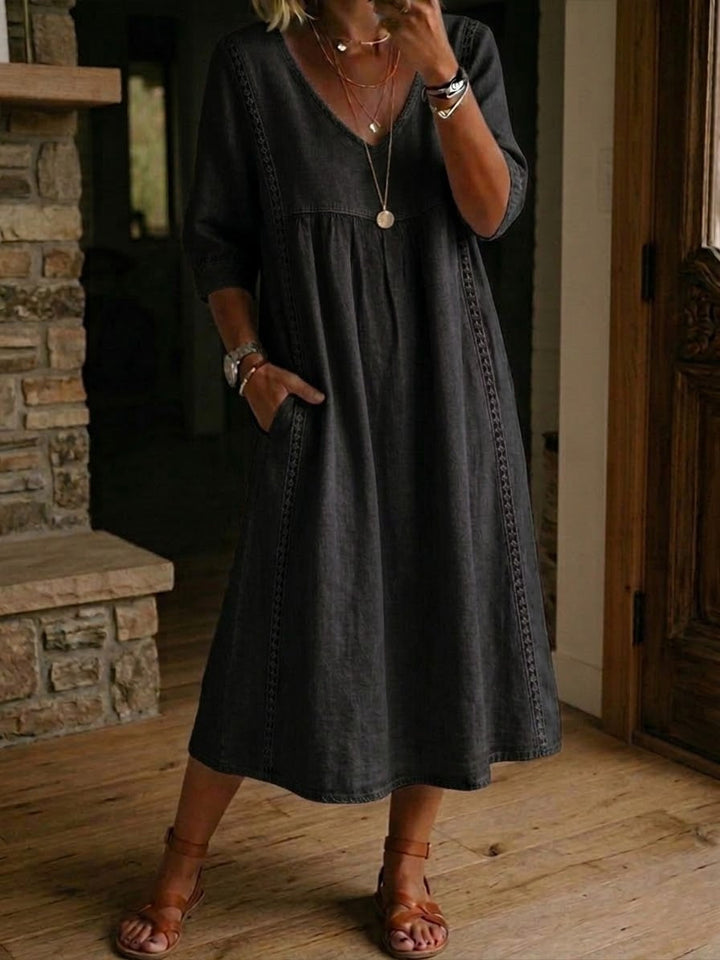 Sabina - Wygodna Casual Maxi Sukienka