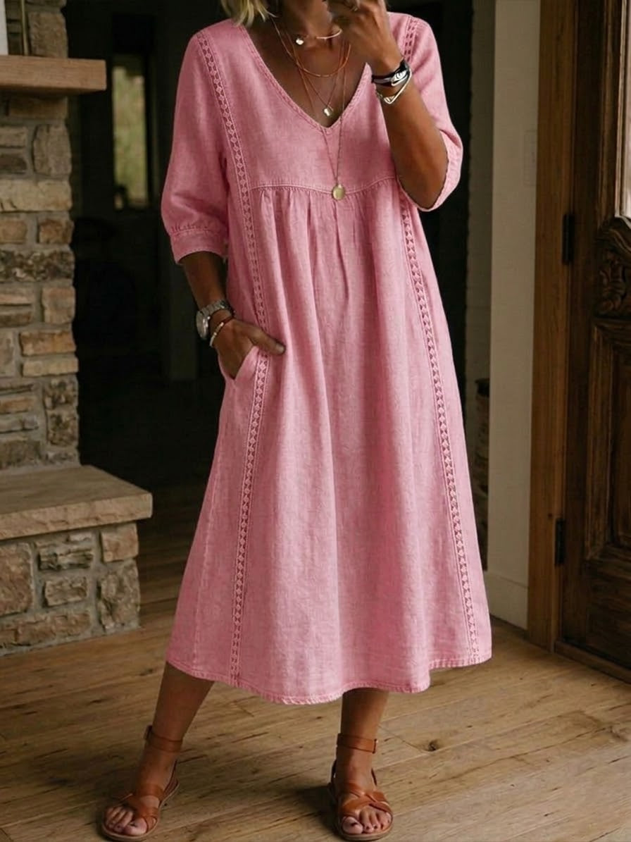 Sabina - Wygodna Casual Maxi Sukienka