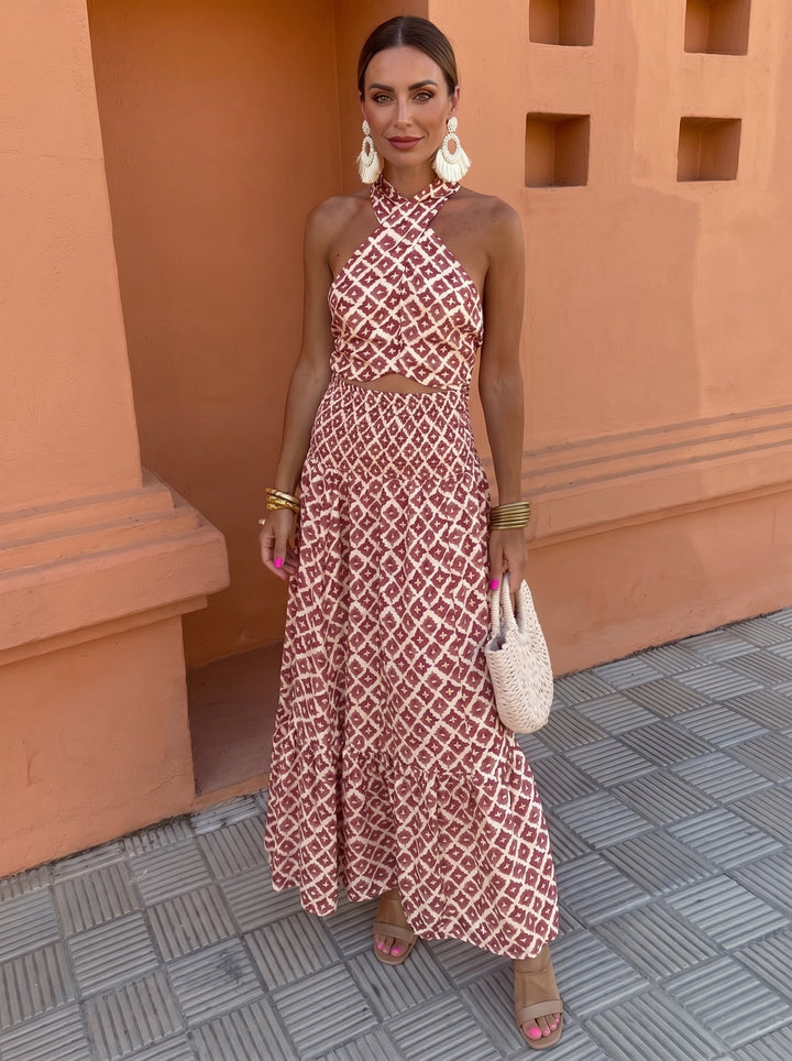 Henryka - Elegancki zestaw z dekoltem off-shoulder